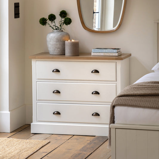 Eton 3 Drawer Chest White – White