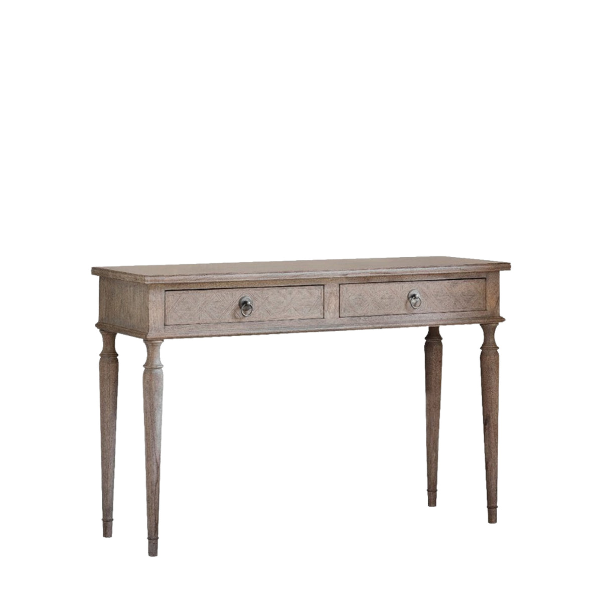 Rustique Dressing Table – Natural Mindy Ash – 2 Drawers (view 5)