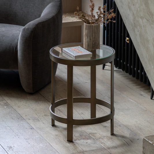 Monti Side Table 450x450x550mm – Bronze