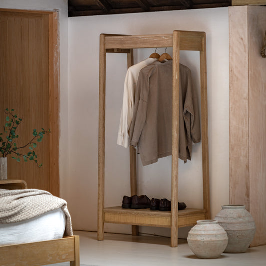 Bibury Open Wardrobe – Natural Oak – Wardrobe (view 2)