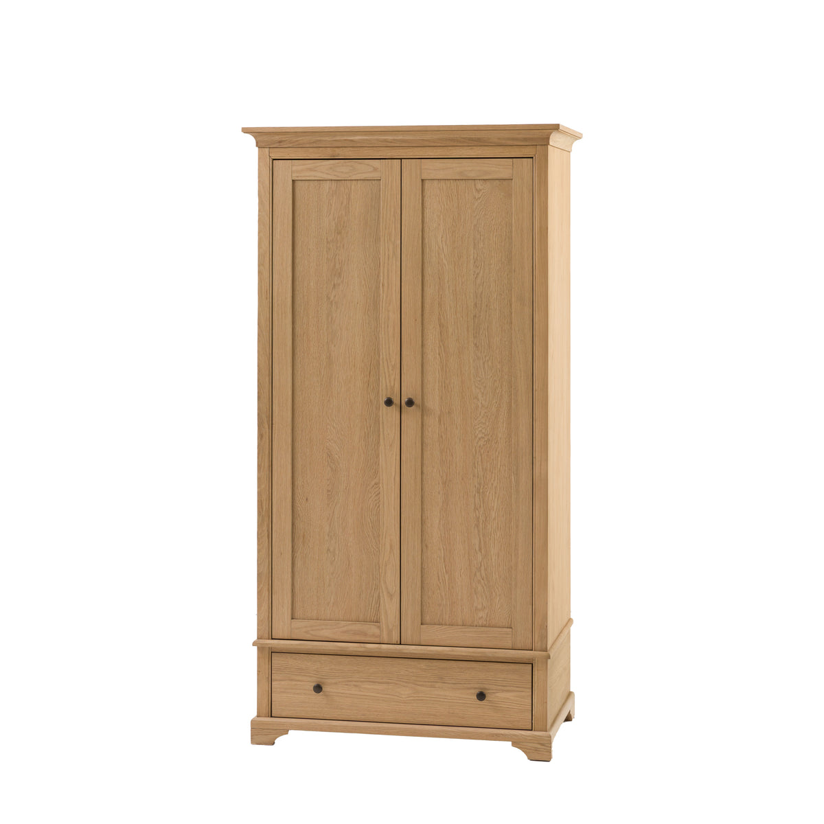 Malvern 2 Door 1 Drawer Wardrobe – Light Wood Oak – 1 Drawer (view 6)