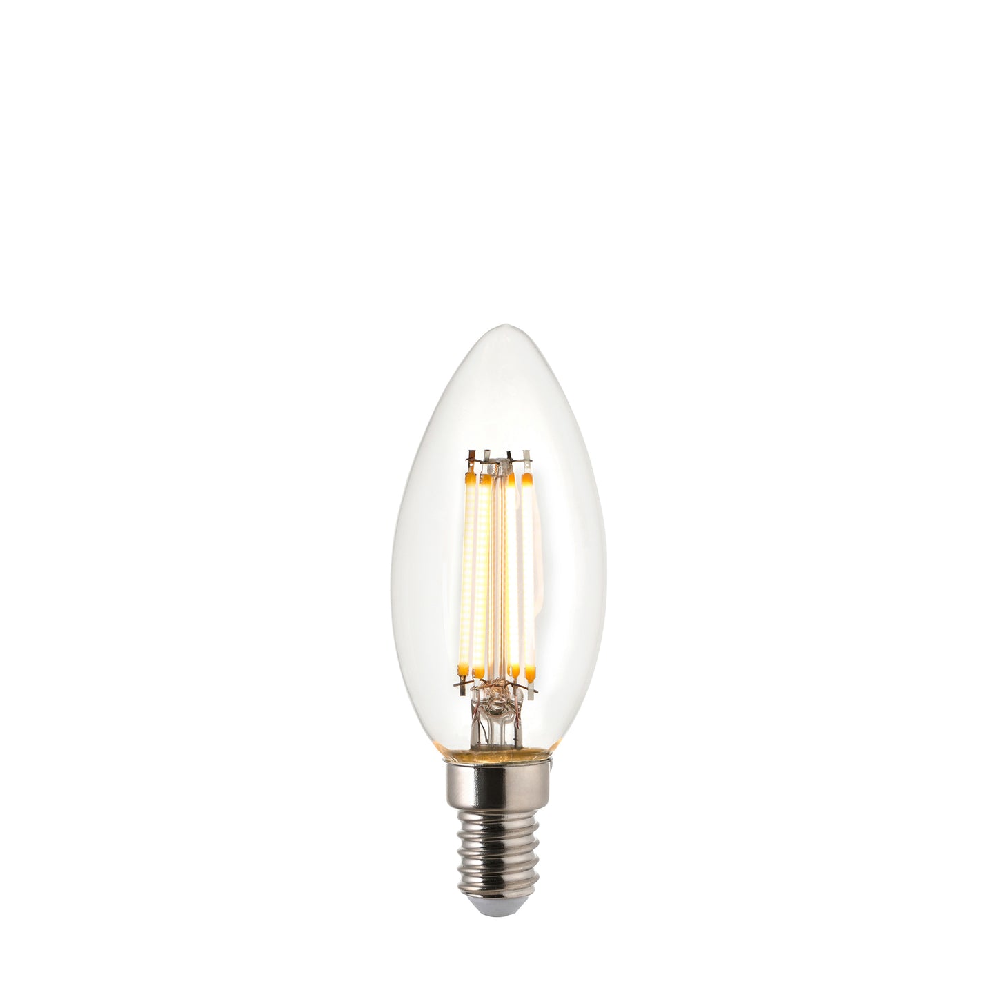 Ultra Efficient E14 LED Filament Candle Warm White – Clear