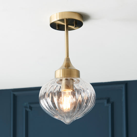 Addington 1 Ceiling Light Brass – Brass