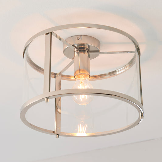 Hopton 1 Ceiling Light – Silver