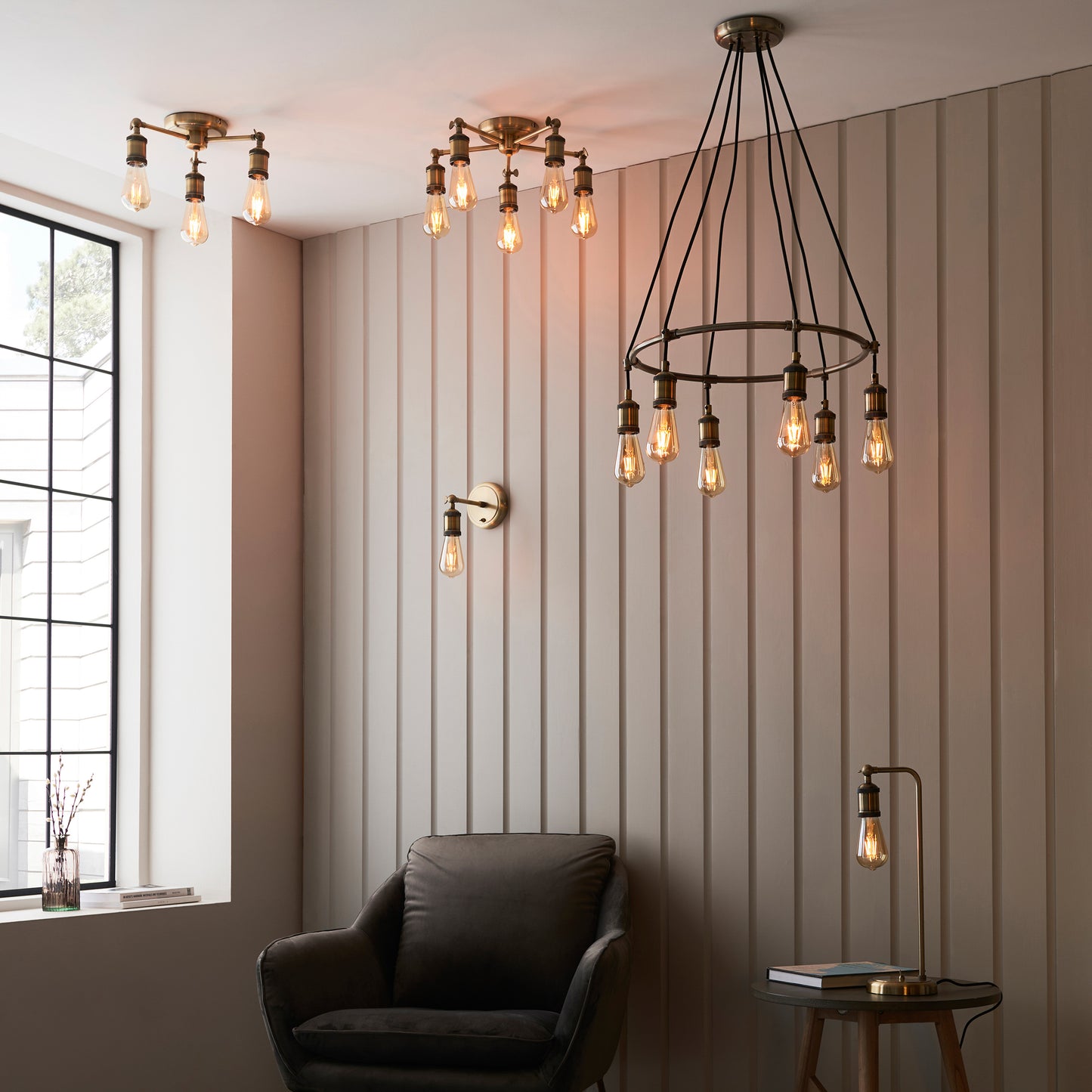 Hal 5 Ceiling Light Antique Brass – Brass