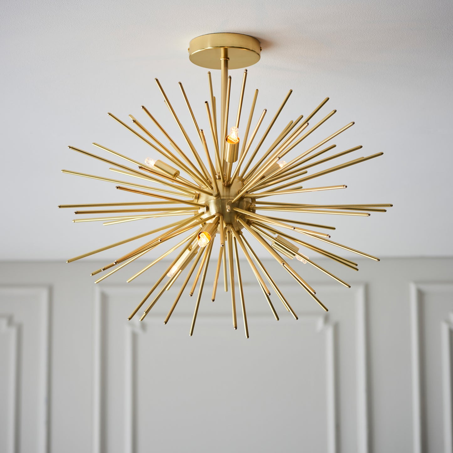 Orta 6 Ceiling Light Satin Brass – Brass