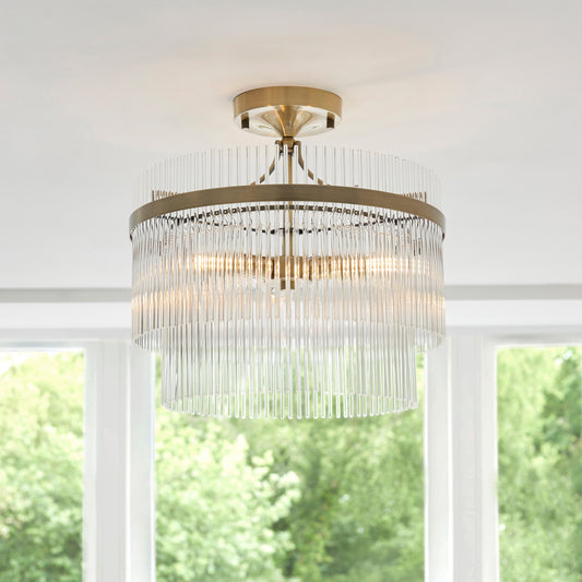 Marietta 3 Ceiling Light Antique Brass – Brass