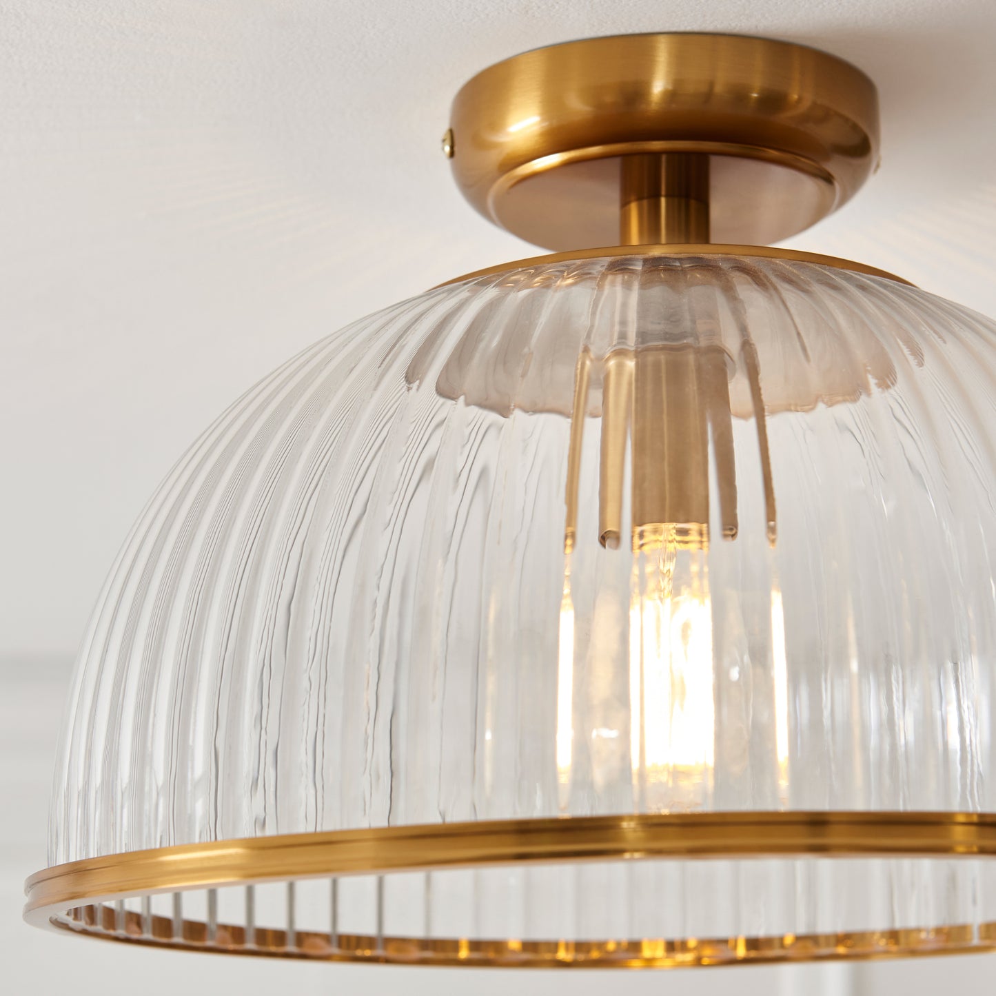 Somerset Domed Ceiling Light Vintage Brass – Brass