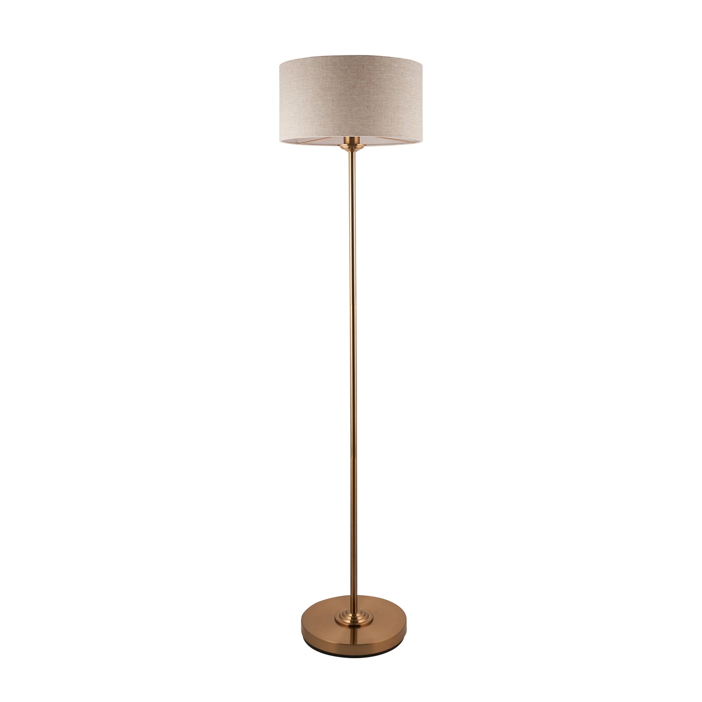 Highclere Floor Lamp Vintage Brass – Natural