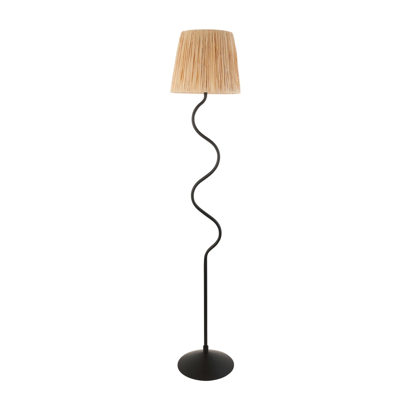 Wriggle 1 Floor Lamp Matt Black – Natural
