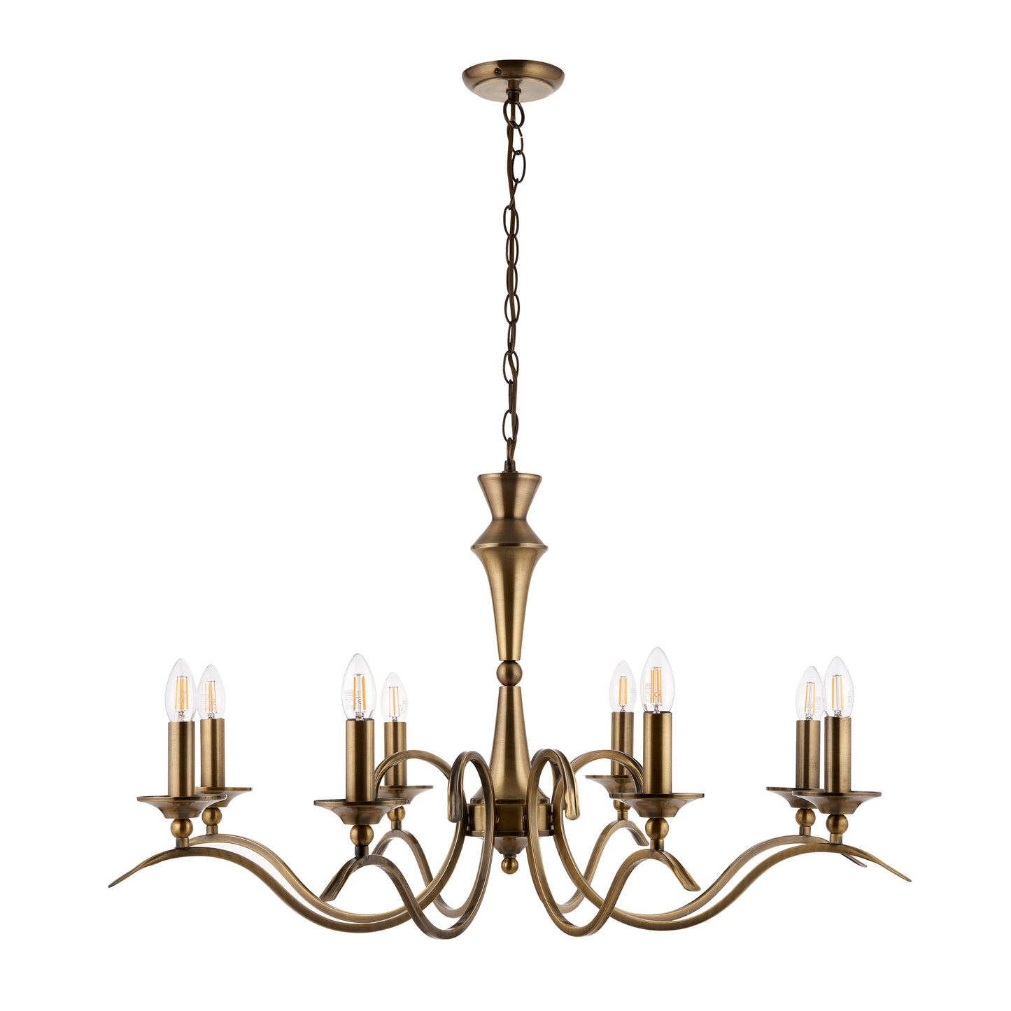 Kora 8 Pendant Light Antique Brass – Brass