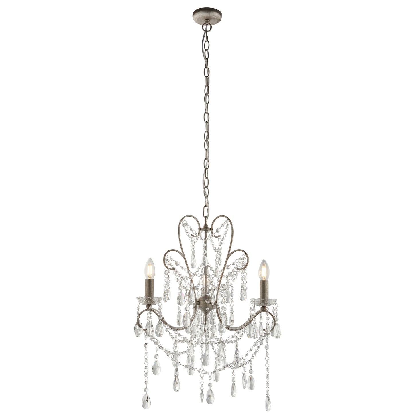 Berkley 3 Pendant Light Aged Silver – Silver
