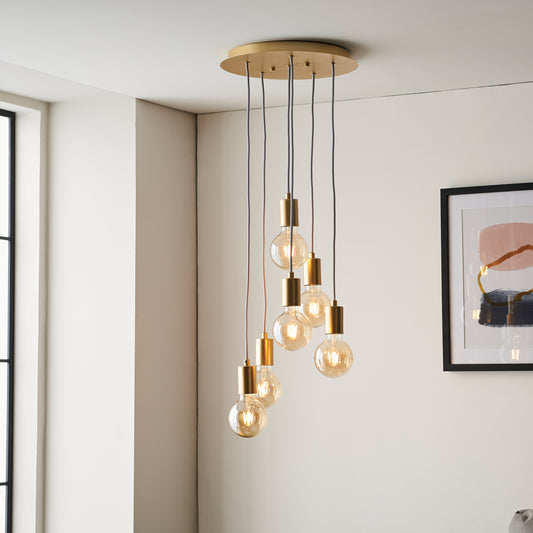 Studio 6 Pendant Light Satin Brass – Gold