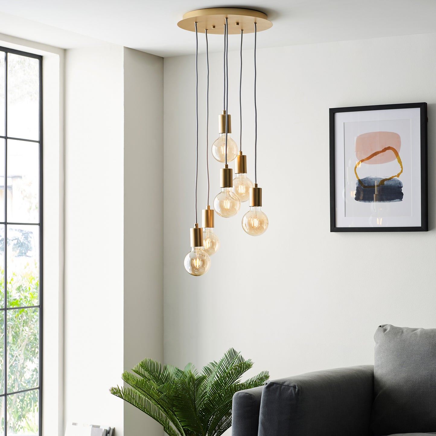 Studio 6 Pendant Light Satin Brass – Gold