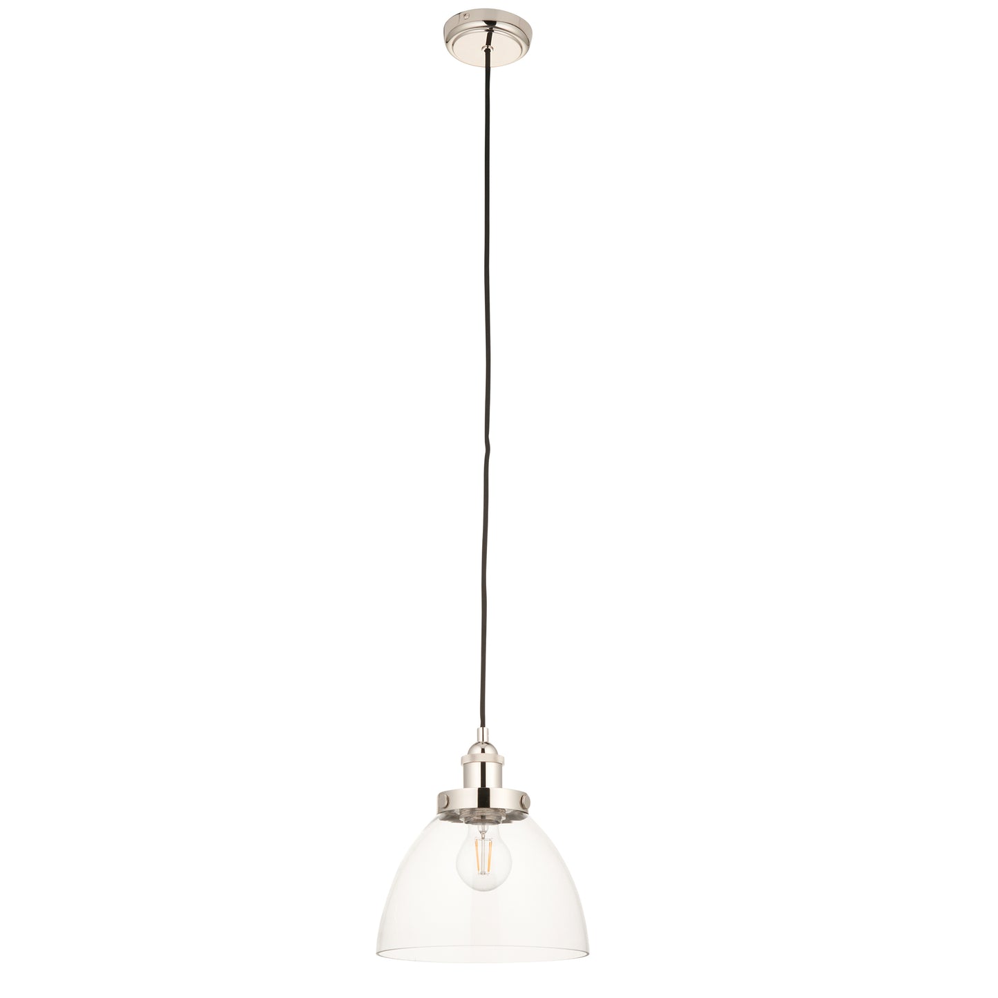 Hansen 1 Pendant Light Bright Nickel – Nickel
