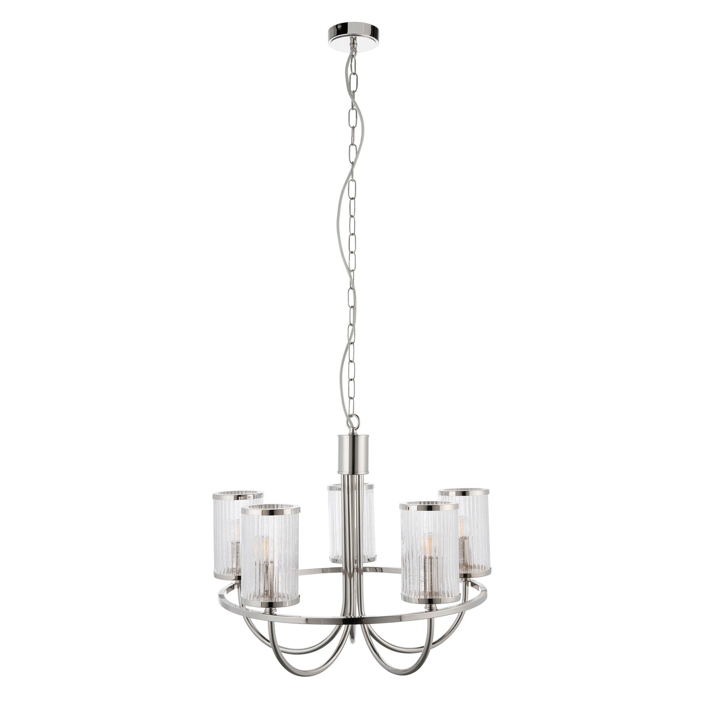 Henbury 5 Pendant Light Bright Nickel – Nickel