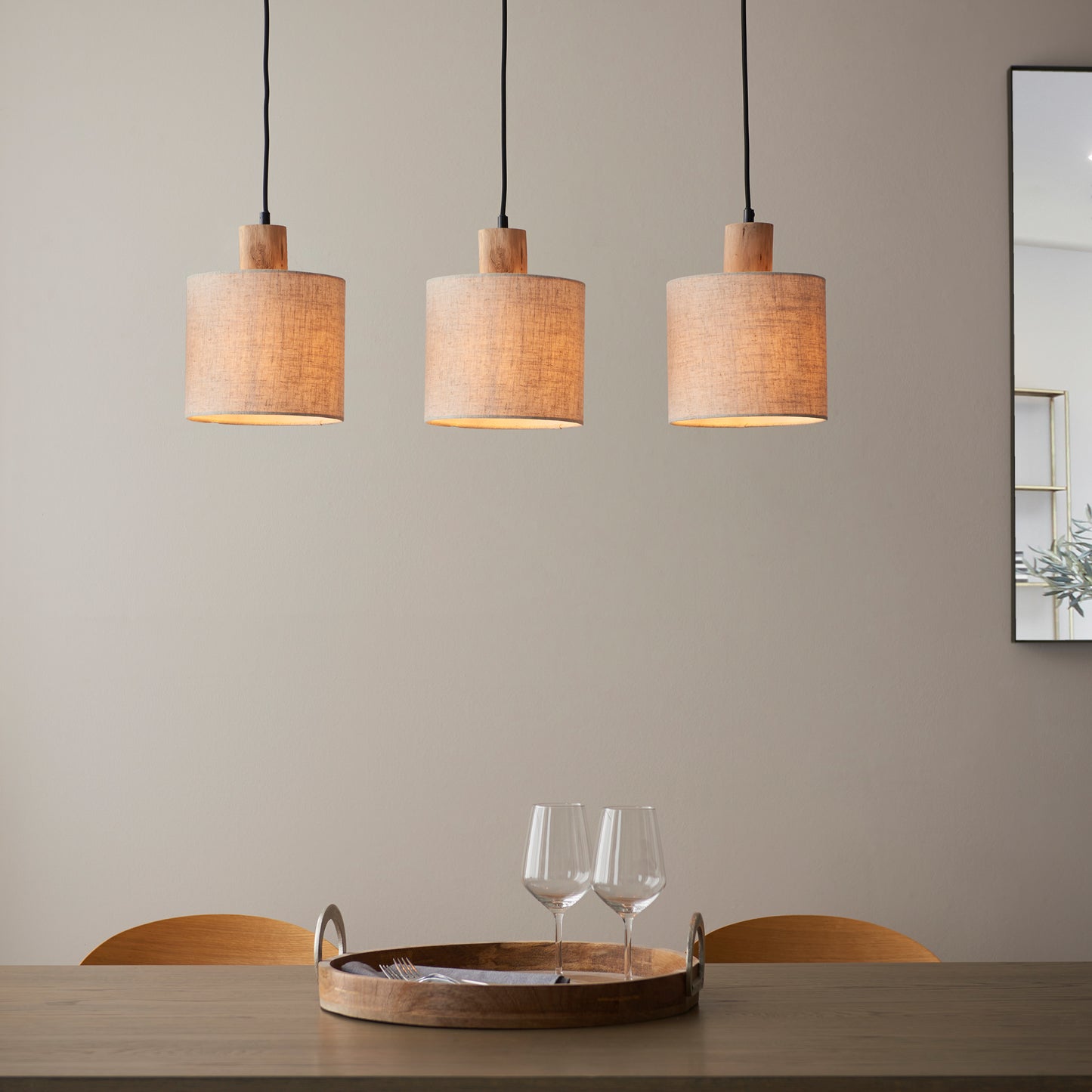 Durban 3 Pendant Light – Black