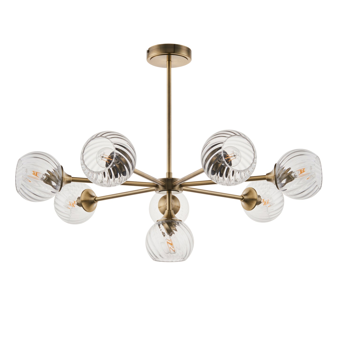 Allegra 8 Pendant Light Antique Brass – Brass