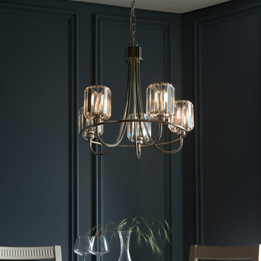 Berenice 5 Pendant Light – Nickel