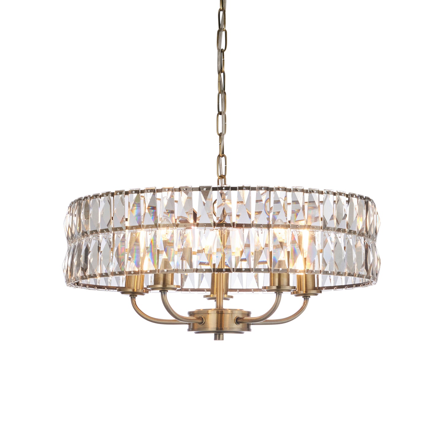 Clifton 5 Pendant Light Antique Brass – Brass