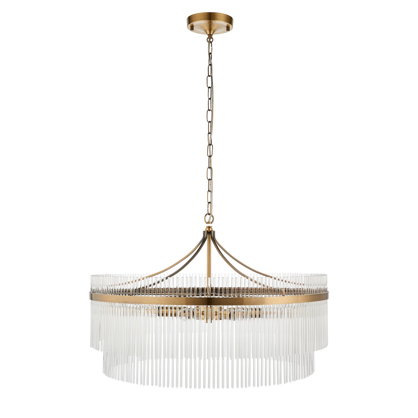 Marietta Grand 7 Pendant Light Antique Brass – Brass