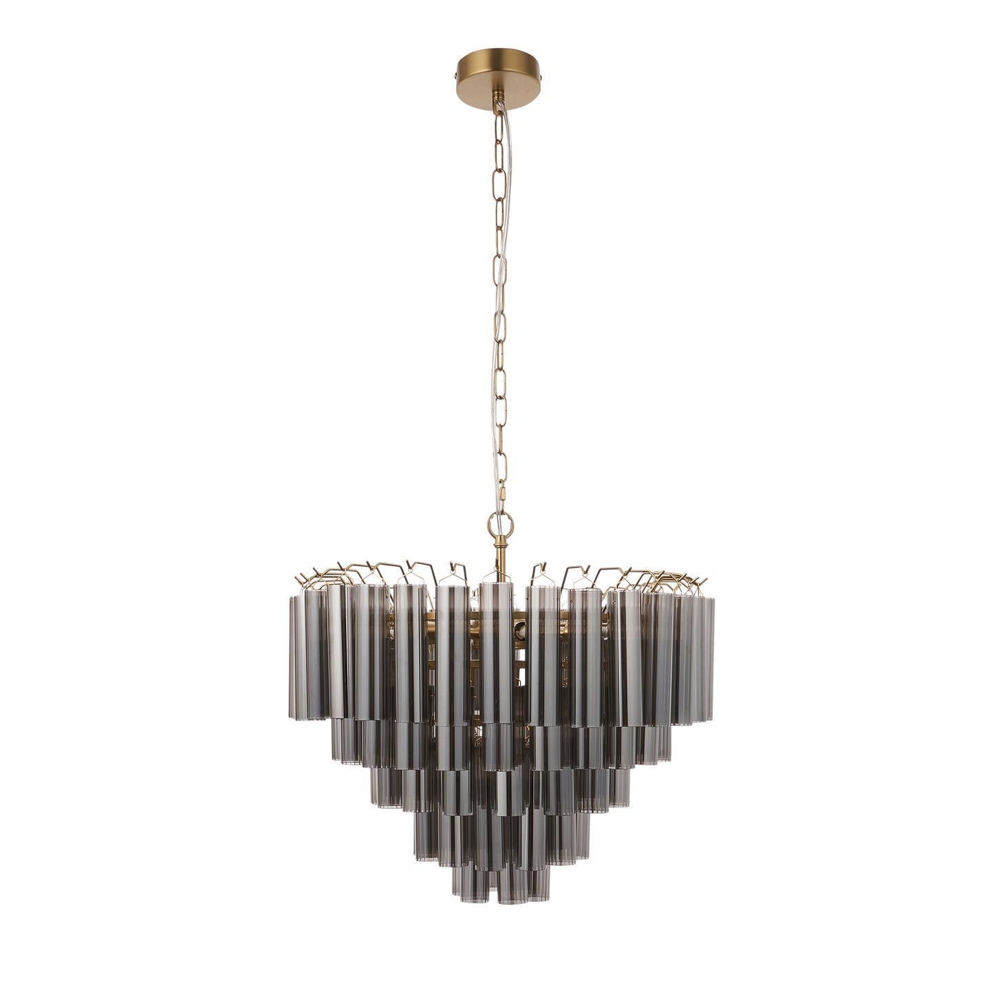 Toulouse 12 Pendant Light Smokey Grey Lustre glass – Grey