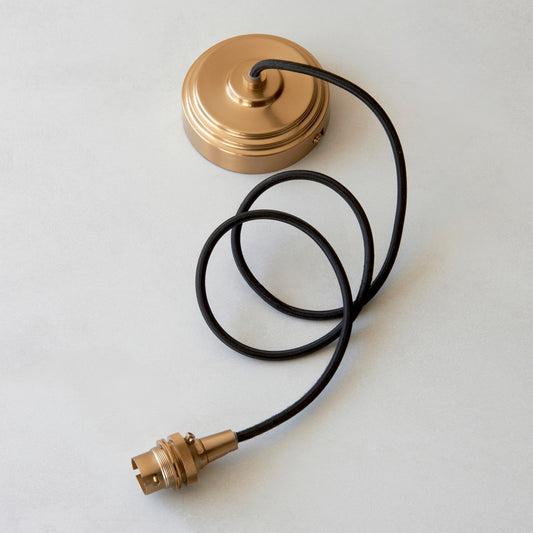 Eltham 1 Pendant Light Brushed Aged Brass/Black – Brass