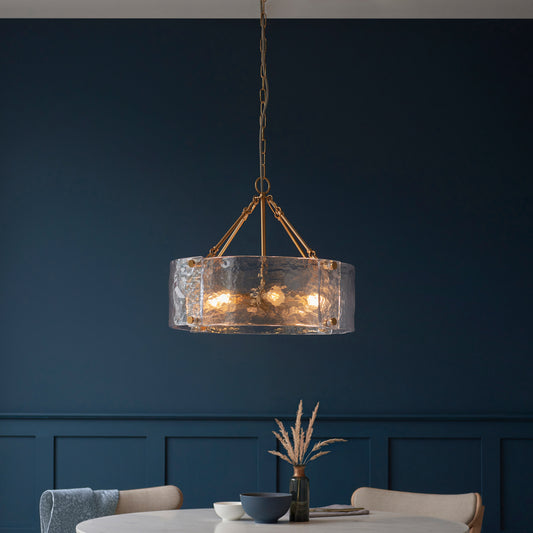 Keller 6 Pendant Light Brushed Aged Brass – Brass