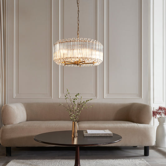 Valentina 5 Pendant Light Brushed Aged Brass – Brass
