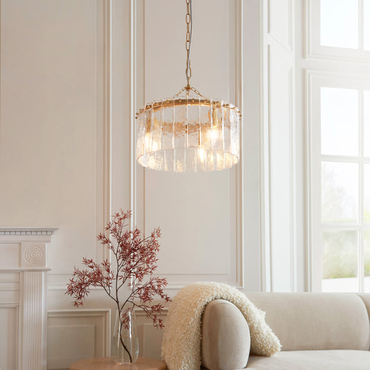 Karine 3 Pendant Light Brushed Aged Brass – Brass