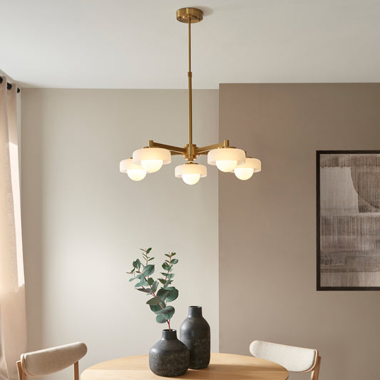 Boss 5 Pendant Light Brushed Aged Brass – Brass