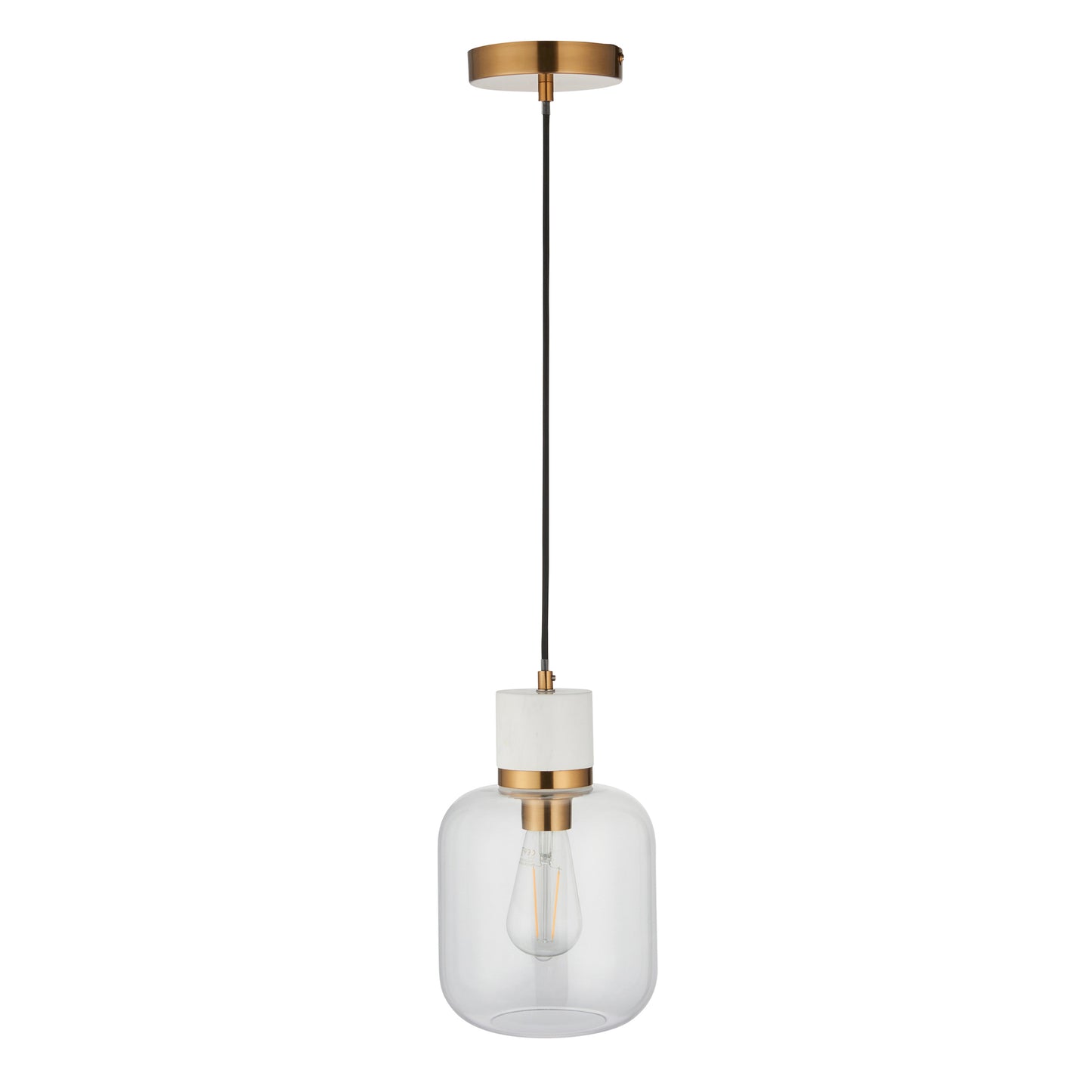 Travi 1 Pendant Light White Volakas Marble – White