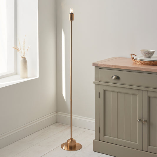 Burley Rechargeable Floor Lamp Base Aged Brass – Brass
