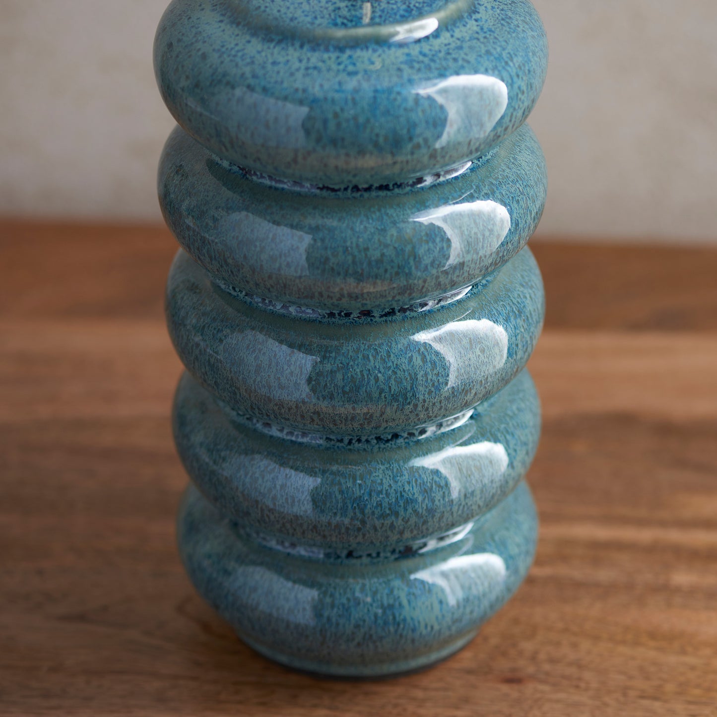 Squash Table Lamp Base Ocean Spray Glaze – Blue