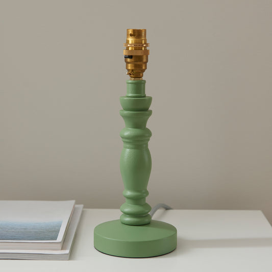 Bibury Table Lamp Base Satin Cotswold Green Paint – Green