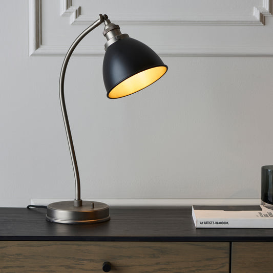 Franklin Table Lamp Pewter – Grey