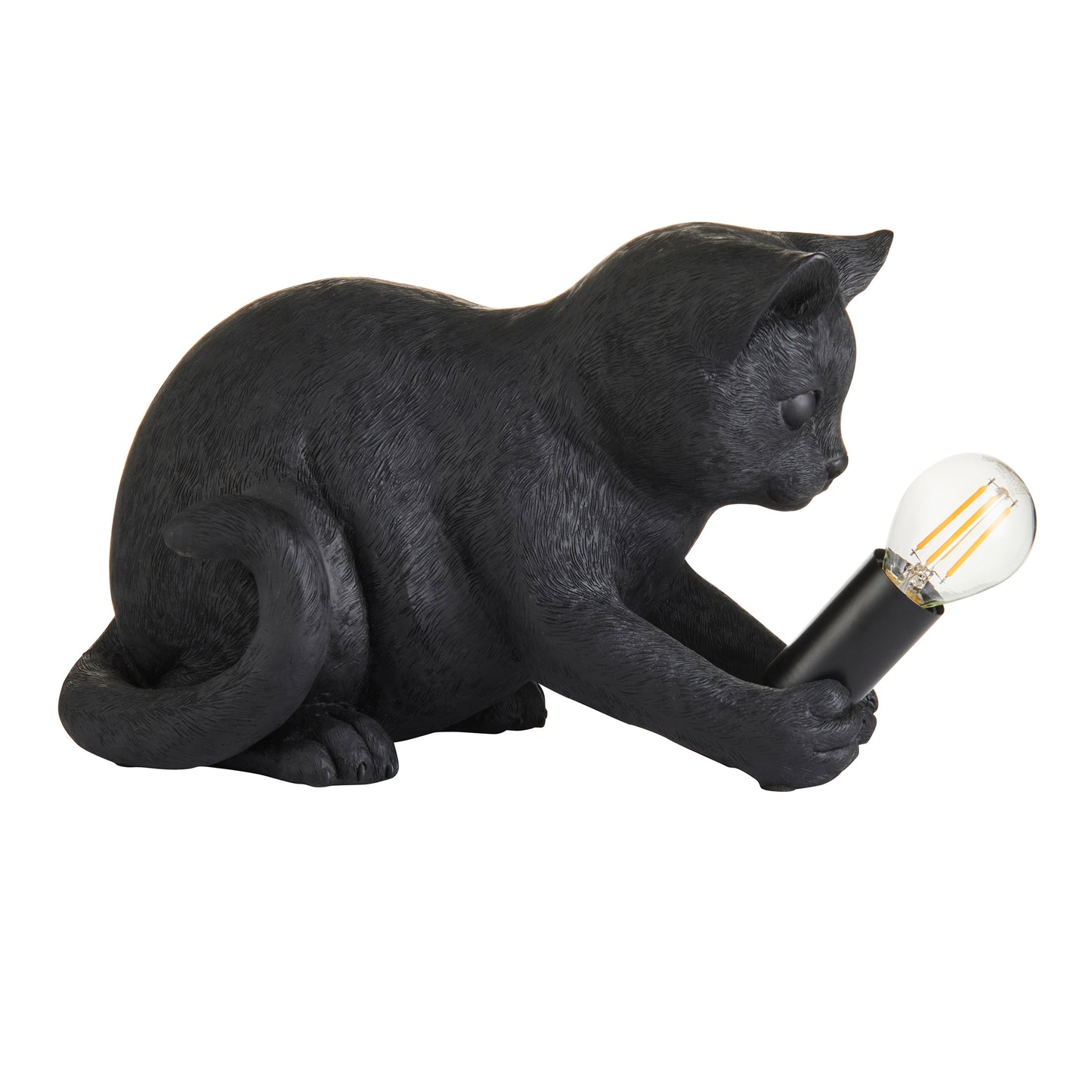 Kitten Table Lamp Black – Black