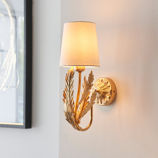 Delphine 1 Wall Light Gold Leaf – Gold