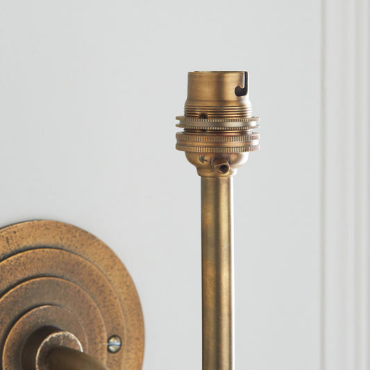 Halo Swan Wall Light Antique Brass – Brass