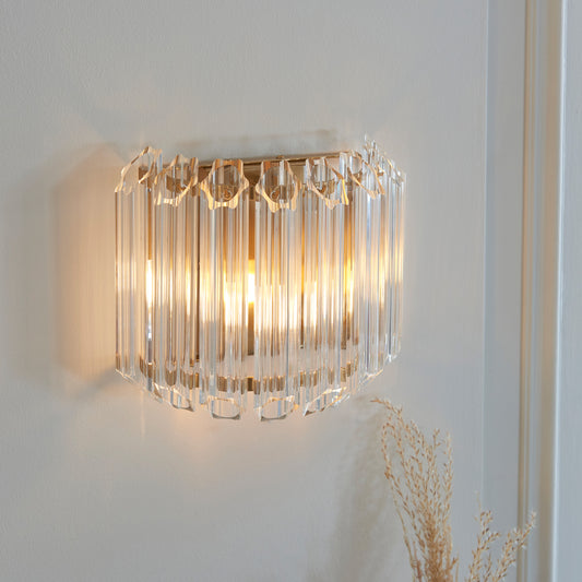 Valentina Wall Light Brushed Aged Brass – Brass
