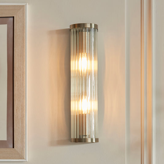 Ridgeton 2 Wall Light Antique Brass – Brass