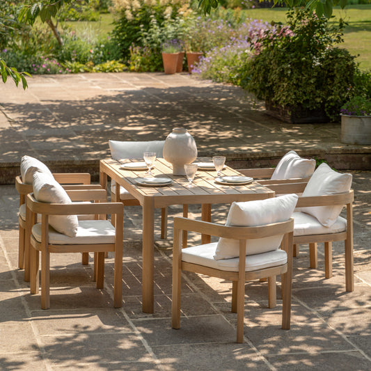 Madeira 6 Seater Dining Set – Natural