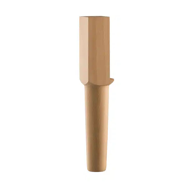 Round beech leg, 8 inch