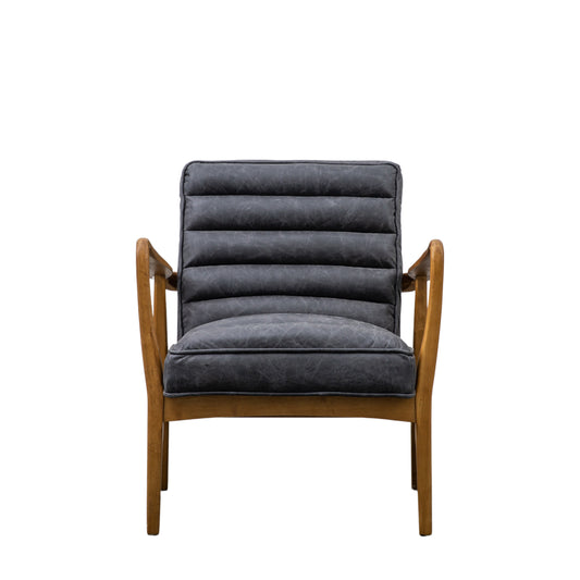 Datsun Armchair Antique Ebony 700x740x800mm – Black