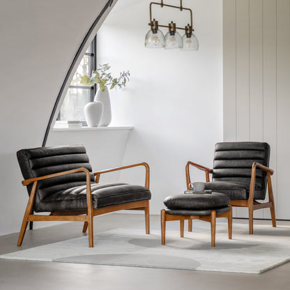 Datsun Armchair Antique Ebony 700x740x800mm – Black