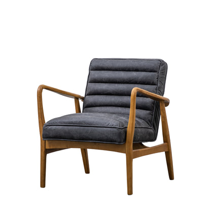Datsun Armchair Antique Ebony 700x740x800mm – Black