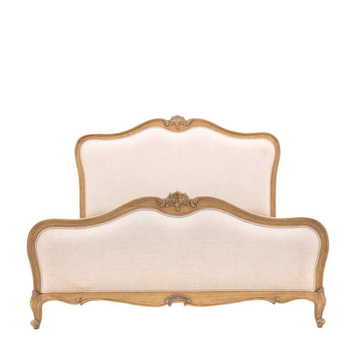 Bedroom furniture Cork — Chic linen upholstered bed