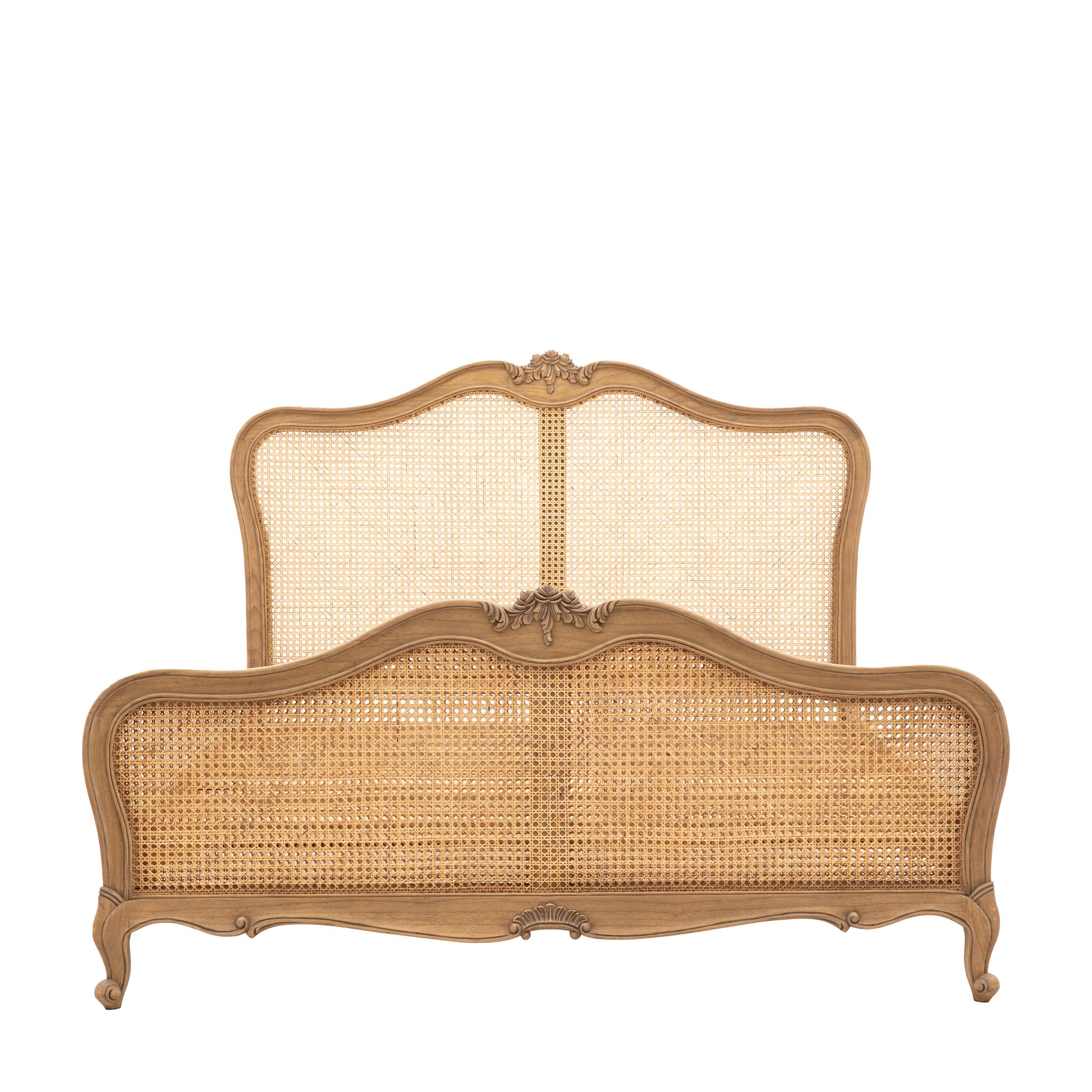 Chic 6' Cane Bed Weathered – Light Wood
