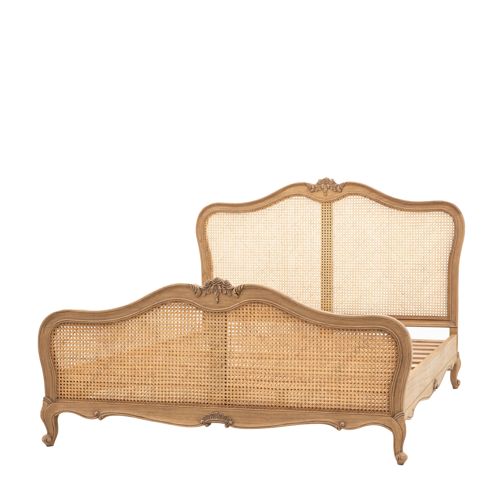 Chic 6' Cane Bed Weathered – Light Wood
