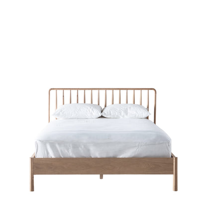 Wycombe Spindle Bed 5′ King – Light Wood Oak – 180mm under-bed clearance